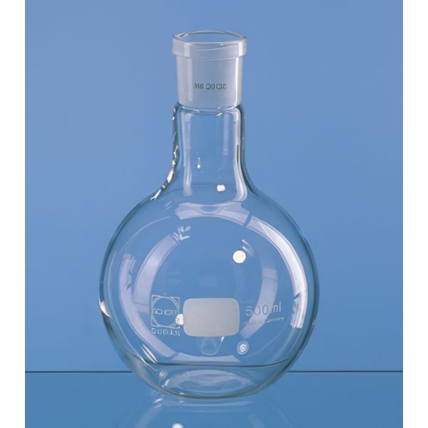 Palloni fondo piano, cono normalizzato, vetro borosilicato Duran