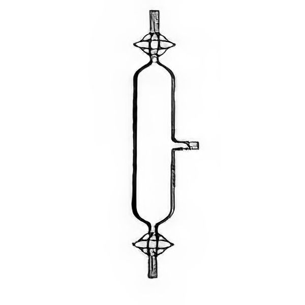 Pipette per prelievo campioni gas, SVL 15 centrale completo di tappo chiuso e guarnizione in PTFE, due rubinetti maschio vetro ad attacchi capillare, vetro borosilicato.
