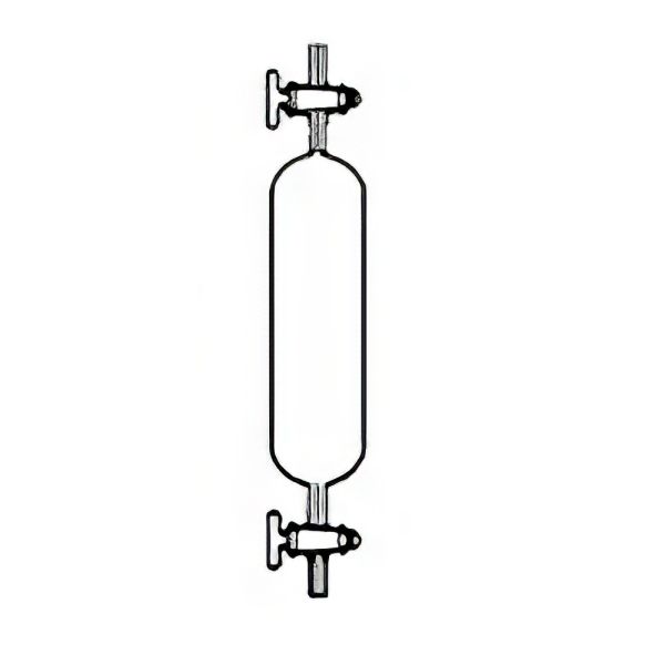 Pipette per prelievo campioni gas, vetro borosilicato, con due rubinetti maschio teflon ad attacchi capillare.