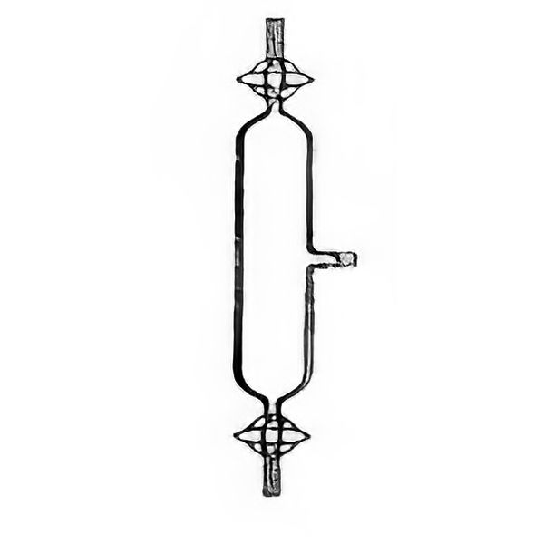 Pipette per prelievo campioni gas, SVL 15 centrale completo di tappo chiuso e guarnizione in PTFE, due rubinetti maschio PTFE ad attacchi capillare, vetro borosilicato.