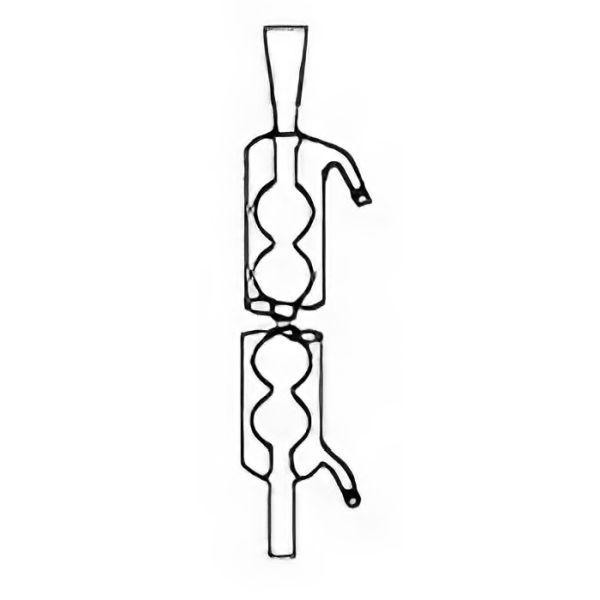 Refrigerante a bolle, secondo Allhin, senza coni, vetro borosilicato.