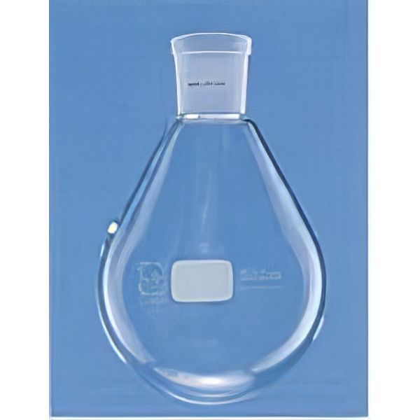 Pallone per evaporatore, forma a pera, cono normalizzato, vetro Duran