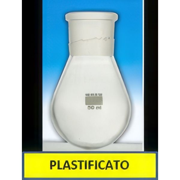 Pallone per evaporatore, forma a pera, cono normalizzato, vetro borosilicato *LOW COST*