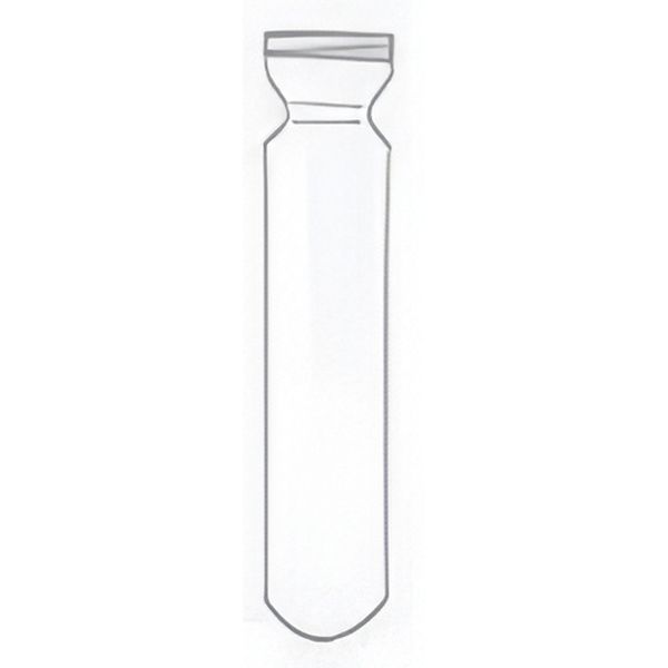 Provettoni con imboccatura e strozzatura diam.est.48mm, altezza totale 260mm, v.borosilicato