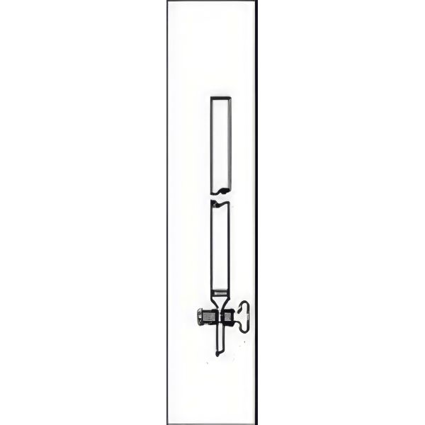 Colonne per cromatografia, con setto poroso (P1) e rubinetto vetro, vetro borosilicato.