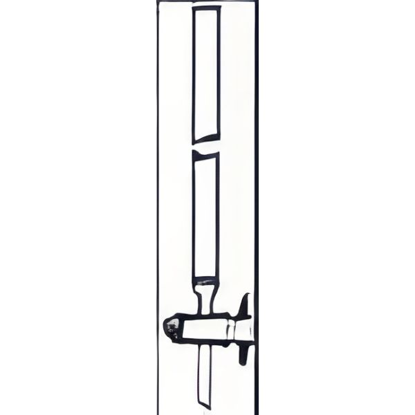 Colonne per cromatografia, con setto poroso (P1) e rubinetto teflon, vetro borosilicato.