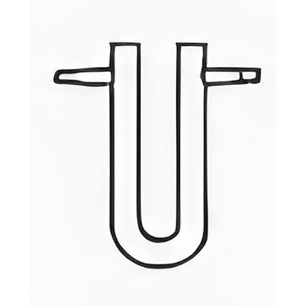 Tubi per cloruro di calcio, forma a "U", con attacchi laterali a portagomma, vetro borosilicato