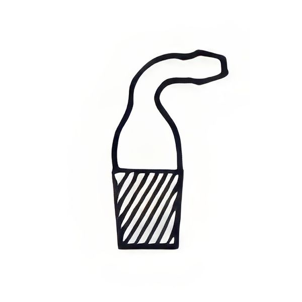 Raccordi con cono maschio e portagomma piegato, vetro borosilicato.
