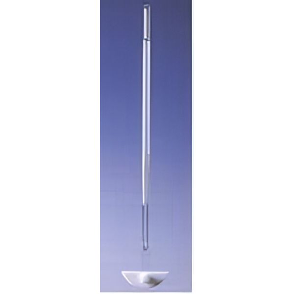 Agitatori smerigliati a siringa con guida esterna intercambiabile, cono NS 29/32, paletta a mezzaluna in teflon, attacco con clip, vetro borosilicato. (non adatti a reattori modello intero, corpo unico e palloni)