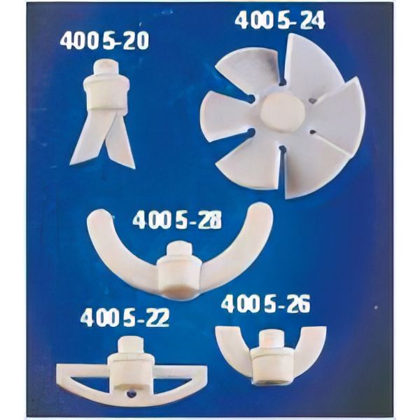 Palette in PTFE con aggancio a vite per agitatori a premistoppa