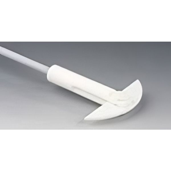 Asta per agitatore, ricoperta in PTFE con anima in metallo, paletta ad mezzaluna in PTFE