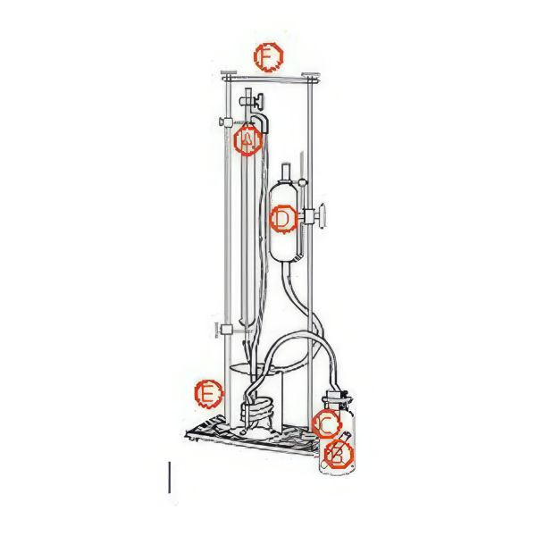Calcimetro secondo Dietrich-Fruling, vetro borosilicato
