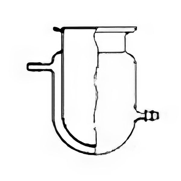 Reattori forma cilindrica termostatici, vetro borosilicato, fondo semi-sferico, flangia Schott scanalata