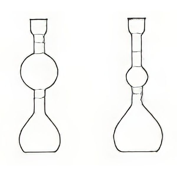 Matracci per viscosimetro di Engler, vetro borosilicato.