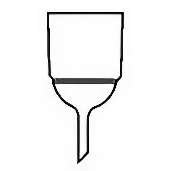 Imbuti filtranti cilindro-conici con setto poroso, vetro borosilicato.