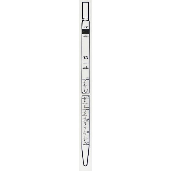 Pipette graduate, scolamento parziale, classe B, colore graduazione marrone.