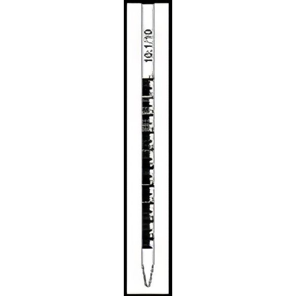 Pipette graduate, scolamento totale, classe AS, con certificato di conformità "DE-M", colore graduazione marrone.