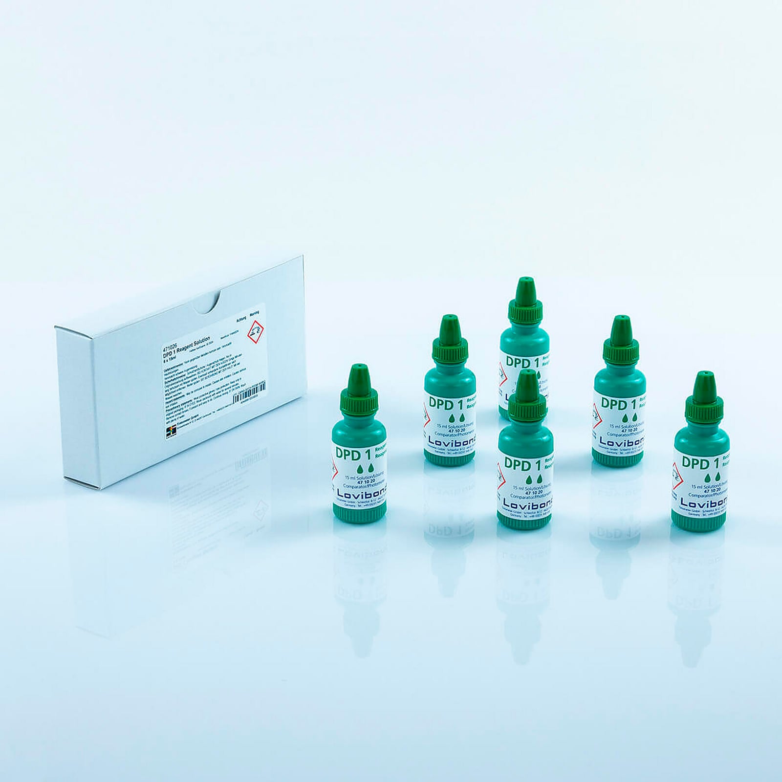 6x15 ml DPD 1 Reagent Solution (VERDE)UN2796 SULPHURIC ACID mixture / ACIDO SOLFORICO miscela, 8, II, (E)