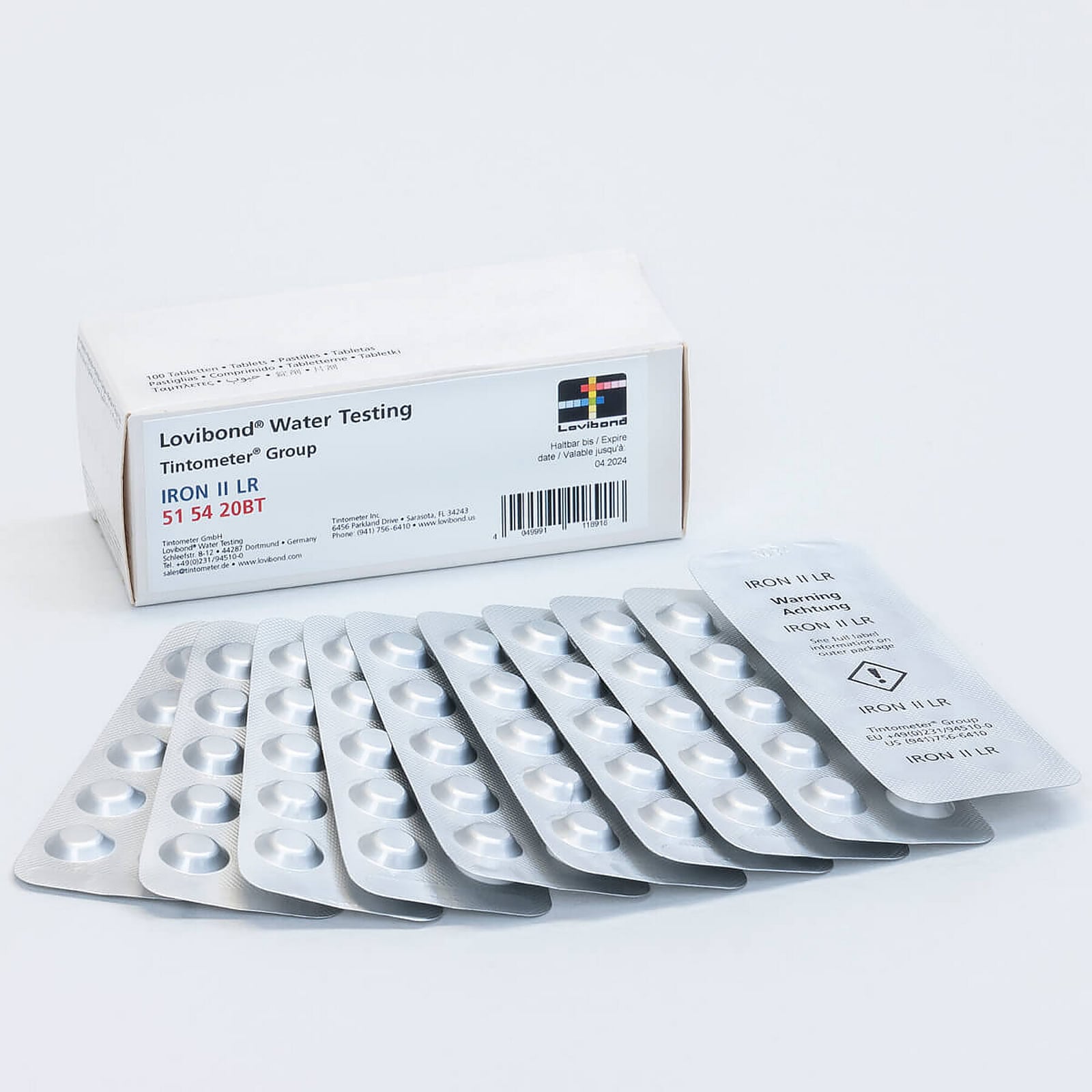 Ferro (II) LR (Metodo 218-219-220) 1X100 COMPRESSE