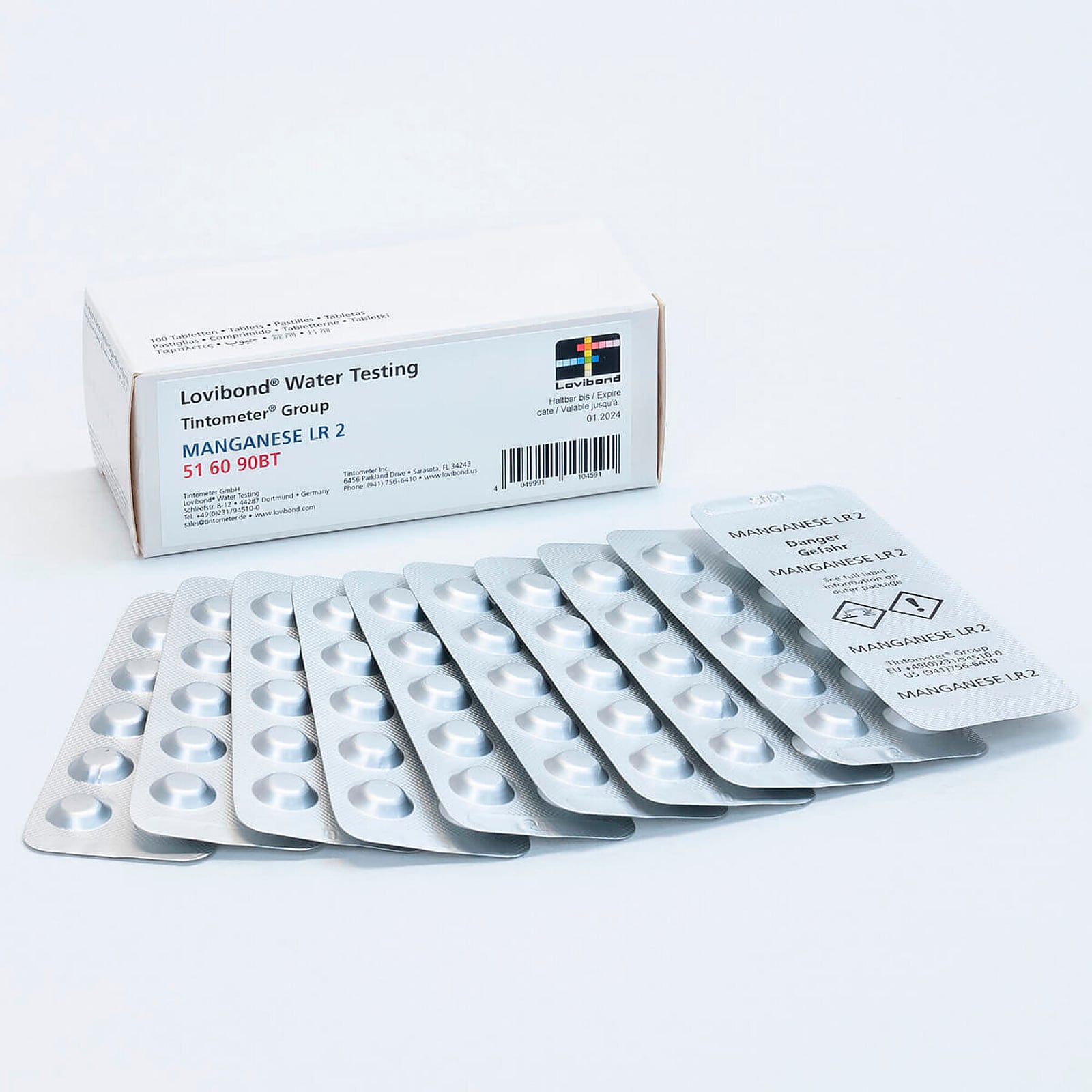 1x100 COMPRESSE MANGANESE LR 2 (Metodo 240)UN2680 LITHIUM HYDROXIDE mixture/ IDROSSODO DI LITIO miscela, 8, II (E)
