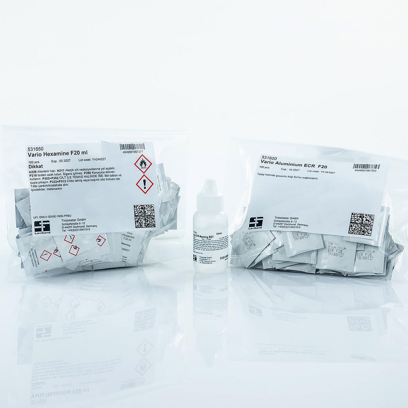 1x 100 SET VARIO Alluminio (Metodo 50)UN 1328 HEXAMETHYLENETETRAMINE / ESAMETILENTETRAMMINA, solidi infiammabili, 4.1, III, (E)