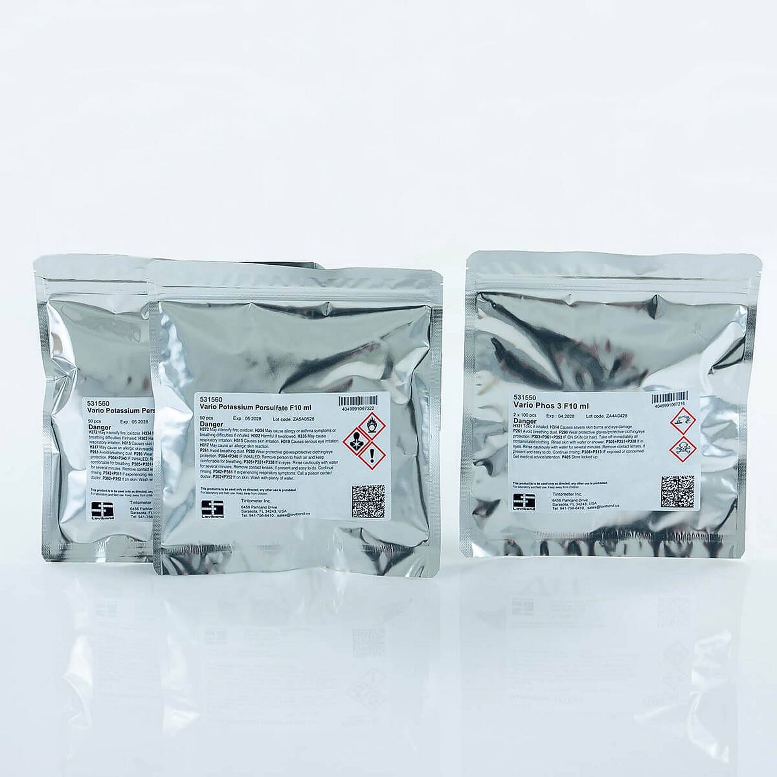 1x100 Set VARIO FOSFONATO (Metodo 316)UN2923 CORROSIVE SOLID,TOXIC,N.O.S. (dipotassium disulfate) 8 (6,1), II, (E) /UN3215 PERSULPHATES INORGANIC N.O.S 5,1, III, (E)