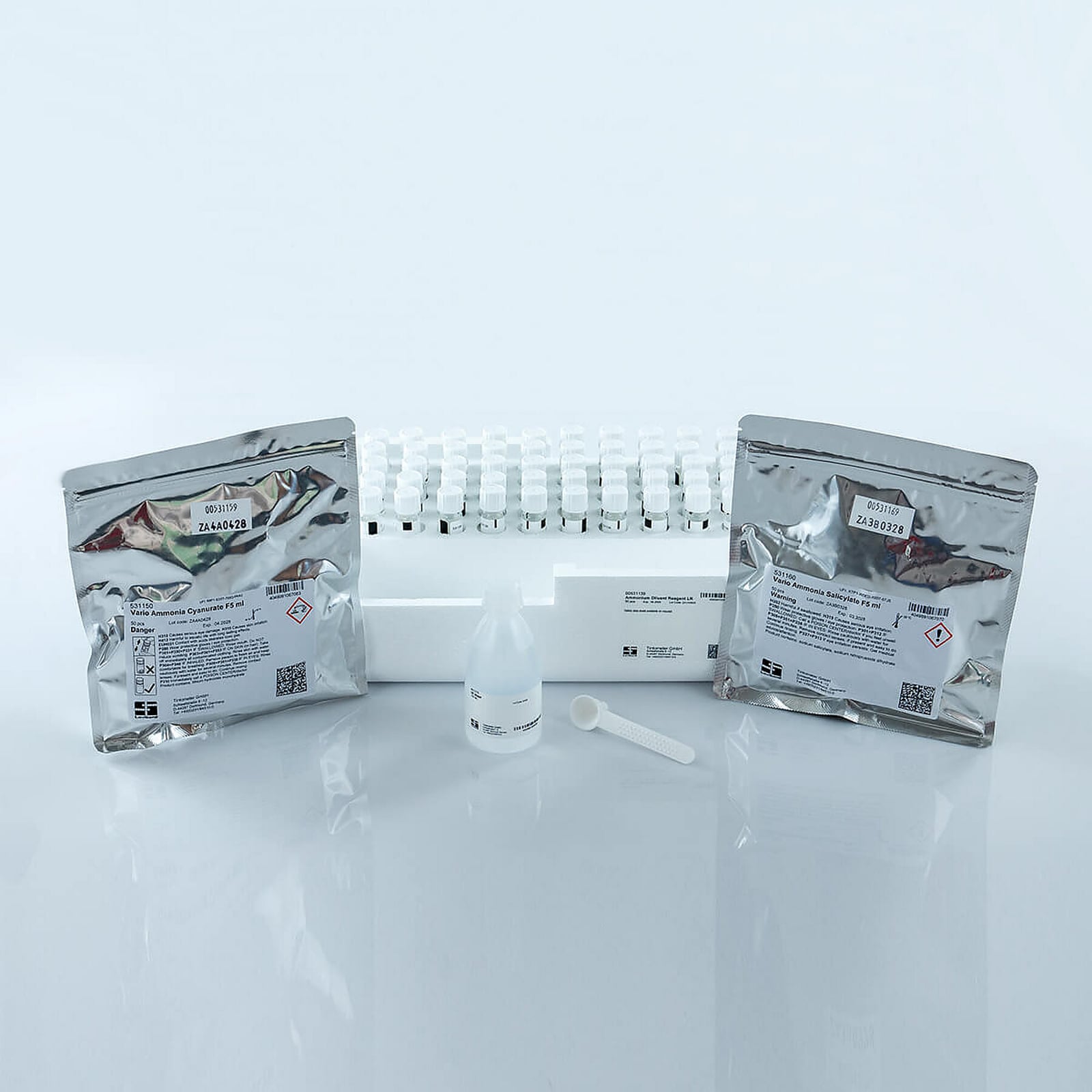 1x 50 SET VARIO Ammoniaca LR ( Metodo 65)UN 2680 LITHIUM HYDROXIDE mixture/ IDROSSIDO DI LITIO miscela, 8, II (E)