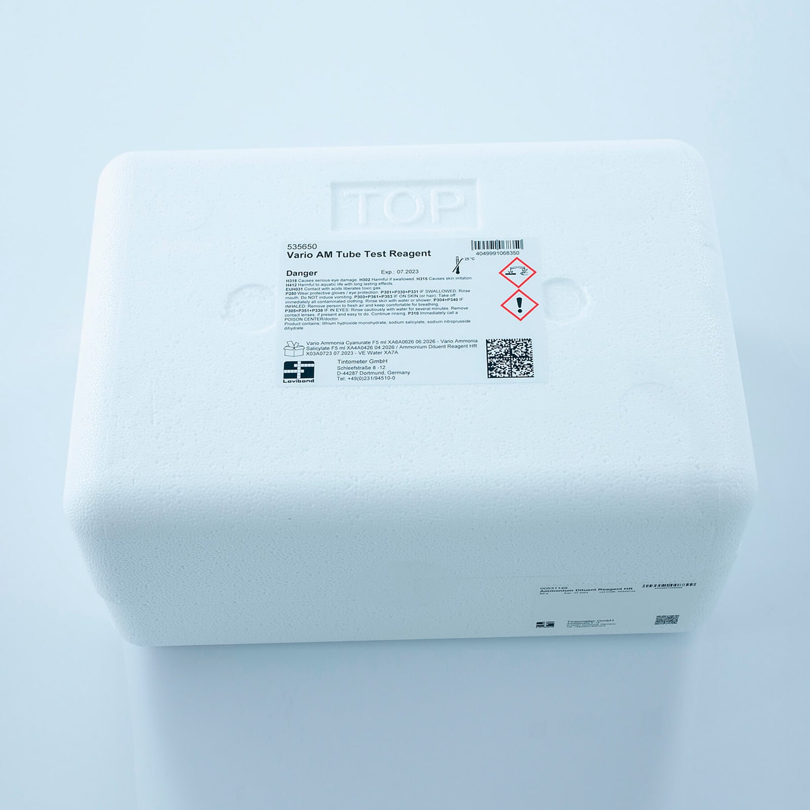 1x 50 SET VARIO Ammoniaca HR ( Metodo 66) UN 2680 LITHIUM HYDROXIDE mixture/ IDROSSIDO DI LITIO miscela, 8, II (E)