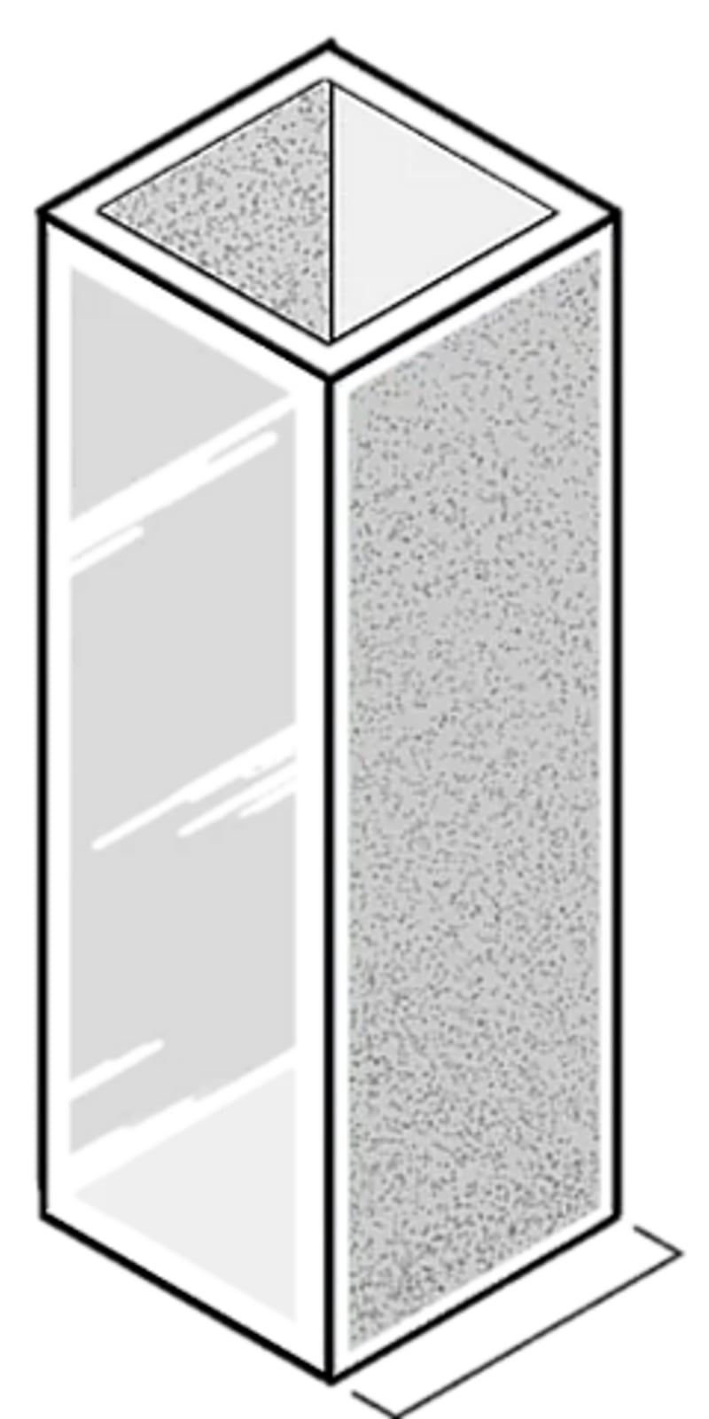 Cuvette quadrate 10mm, VETRO ottico. Set da 4 pz