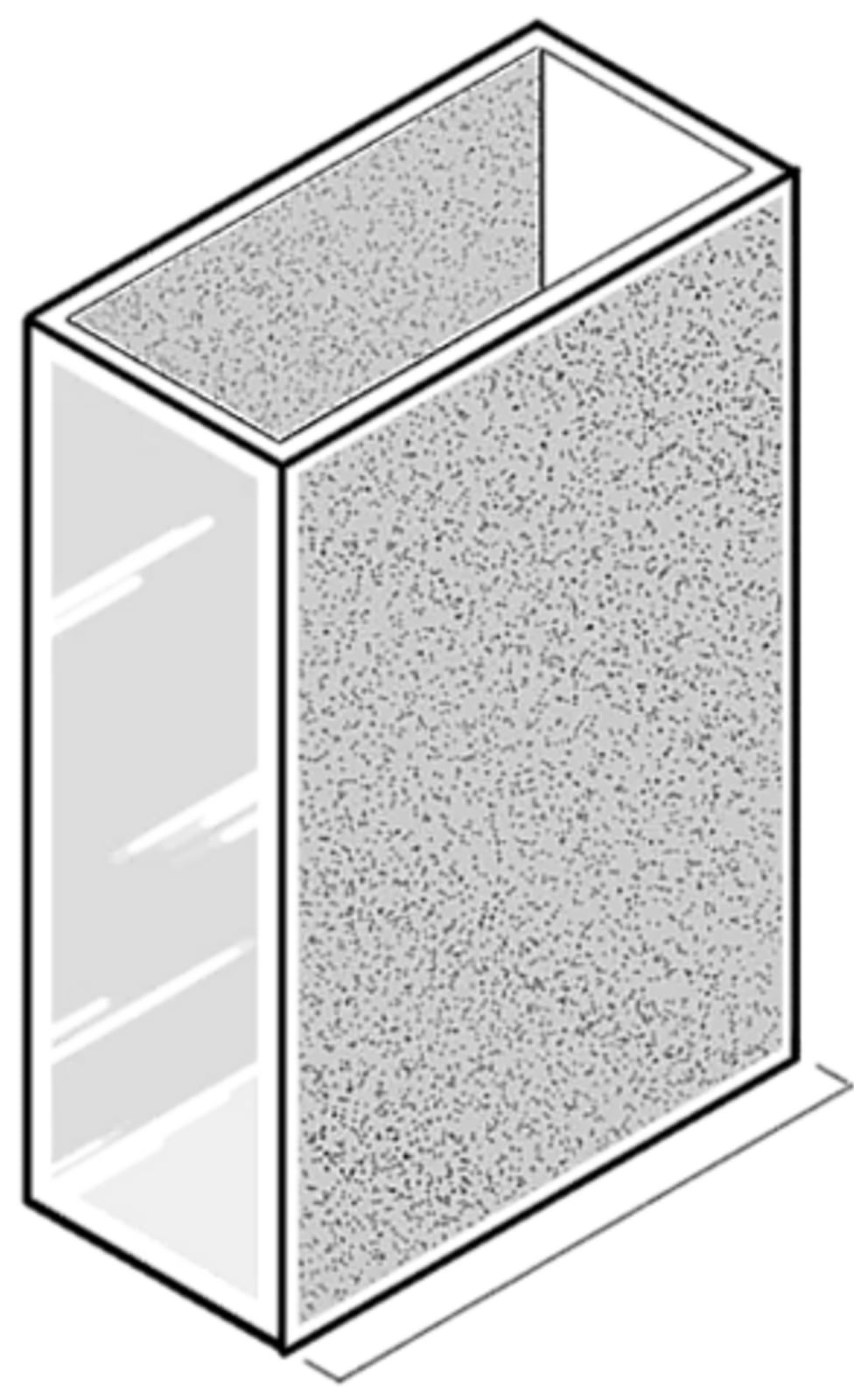 Cuvette quadrate 20mm, VETRO ottico. Set da 4 pz