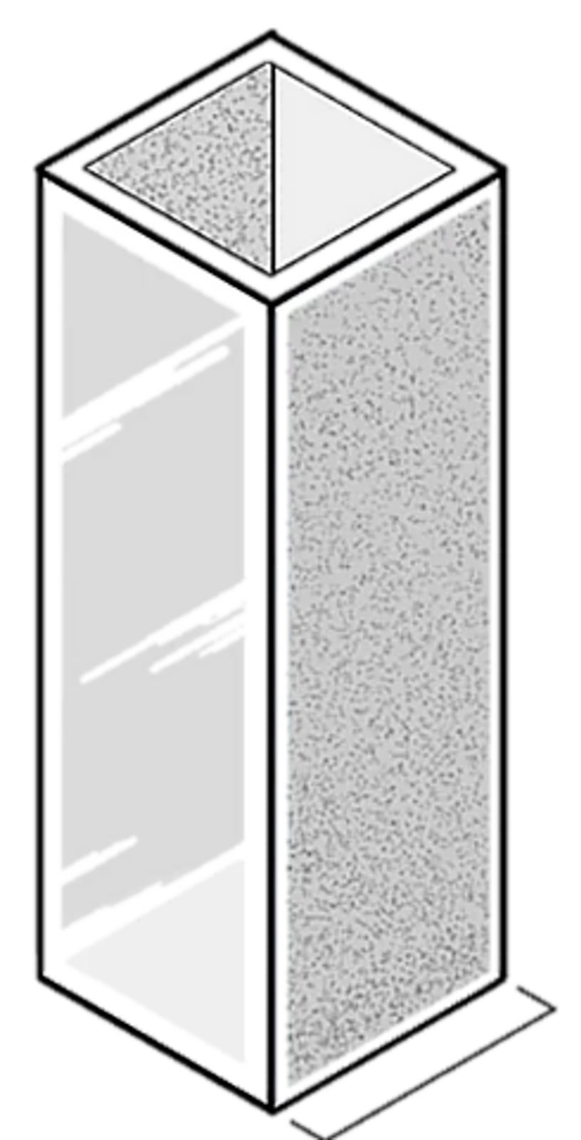Cuvette quadrate 10mm, vetro al QUARZO. Set da 2 pz