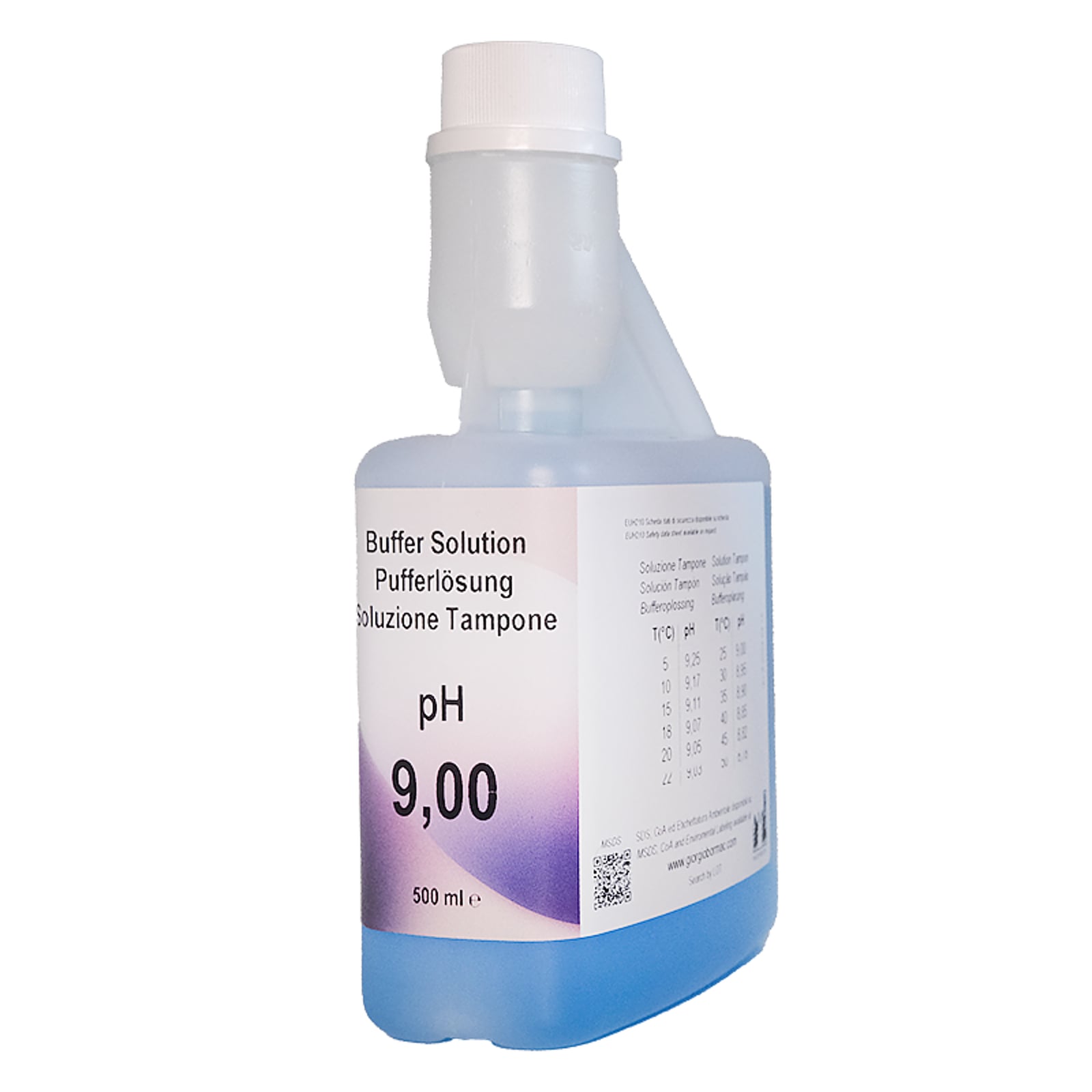 XS Basic pH 9.00 /25°C (blu), 500 ml flacone autocal Sol. di verifica