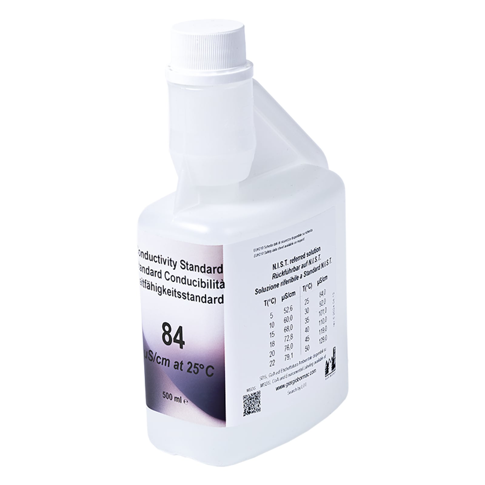 XS Basic EC 84 µS/cm /25°C, 500 ml flacone autocal Sol. di verifica