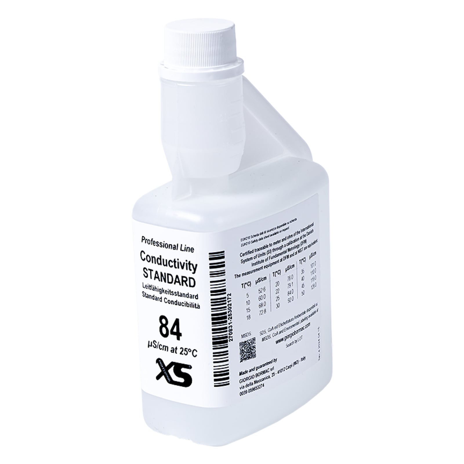 XS Professional EC 84 µS/cm /25°C, 500 ml flacone autocal Soluzione di taratura