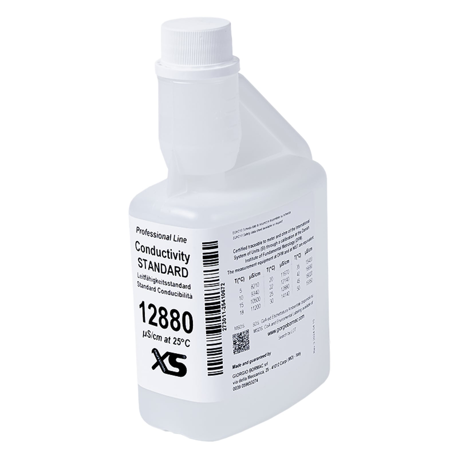 XS Professional EC 12880 µS/cm /25°C, 500 ml flacone autocal Soluzione di taratura