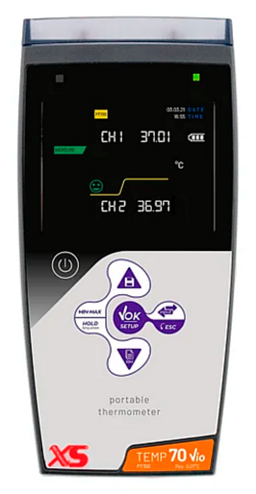 XS TEMP 70 Pt 100 Vio doppiocanale termometro - Senza sonda