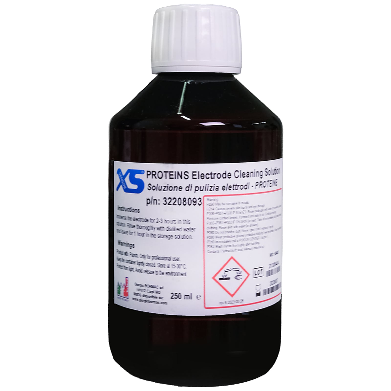 1X250ML XS Soluzione PULIZIA PROTEINEUN1789 ACIDO CLORIDRICO, 8, III, (E) / UN1789 HYDROCHLORIC, 8, III, (E)