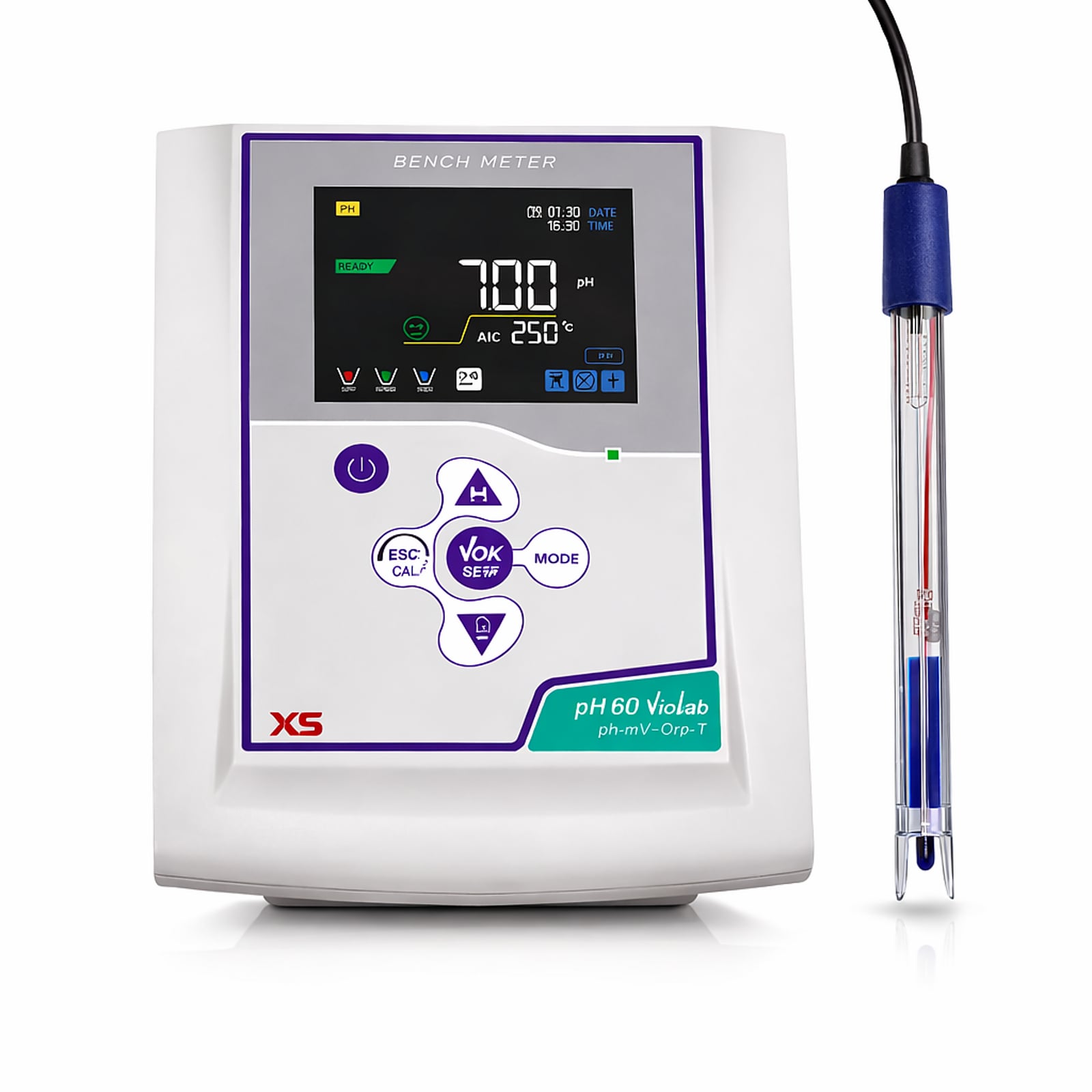 XS pH 60 VioLab pHmetro da banco - Elettrodo 201 T
