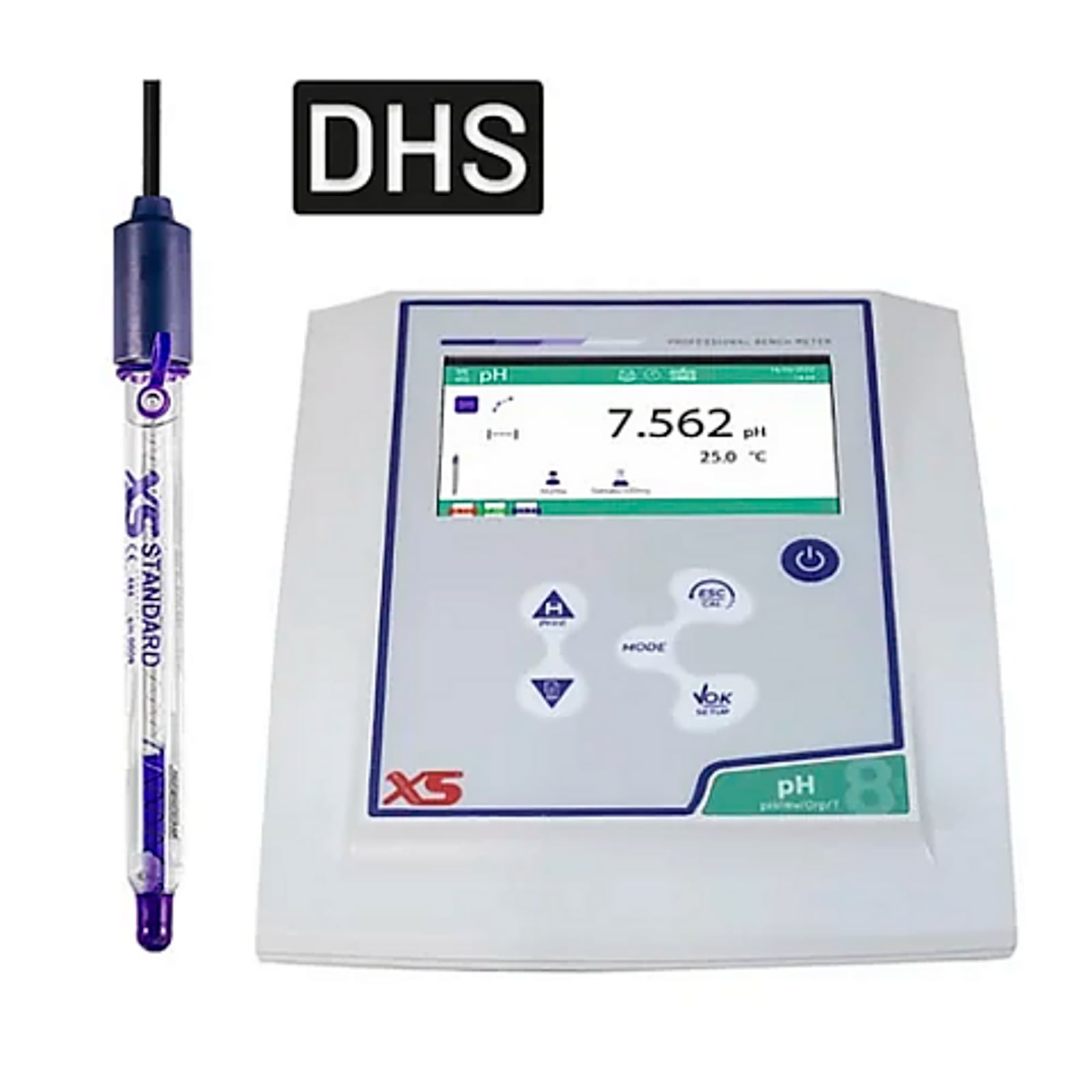 XS pH 8 PRO Basic - pHmetro da banco - Elettrodo Standard DHS