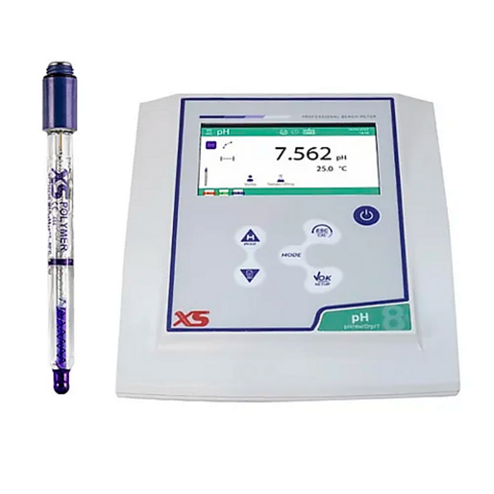XS pH 8 PRO Basic - pHmetro da banco - Elettrodo Polymer S7