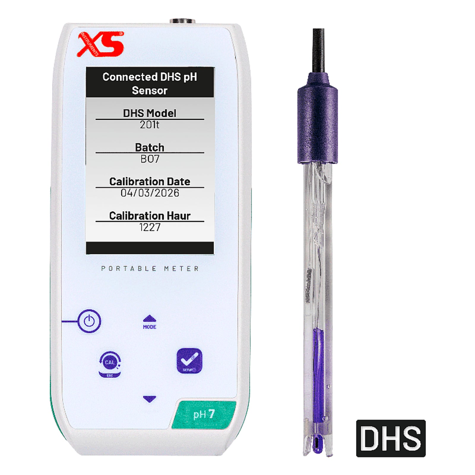 XS pH 7 NEX pHmetro portatile - Elettrodo 201 T DHS