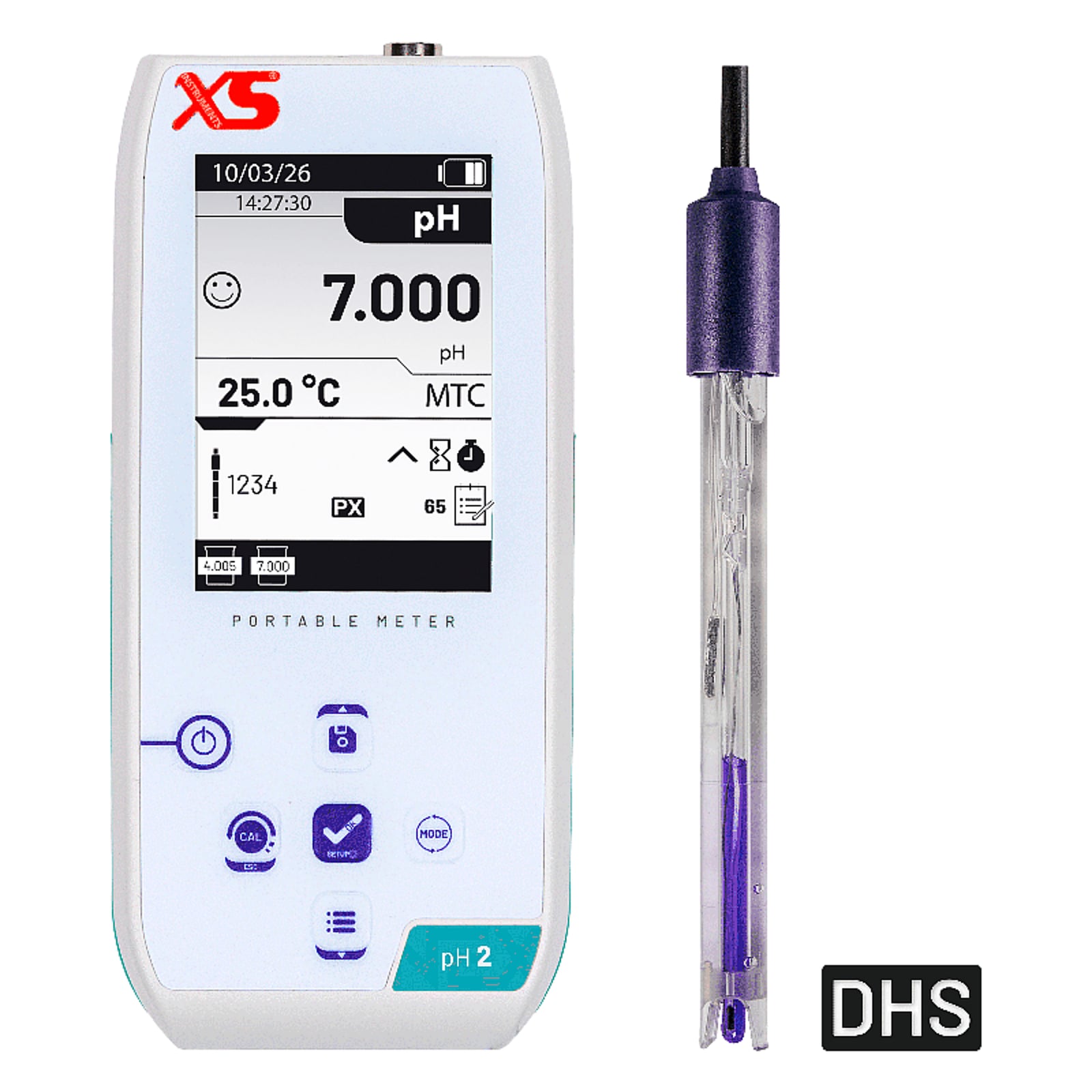 XS pH2 NEX multiparametro portatile – Elettrodo 201 T DHS - Sonda NT55 -Cavo S7/BNC