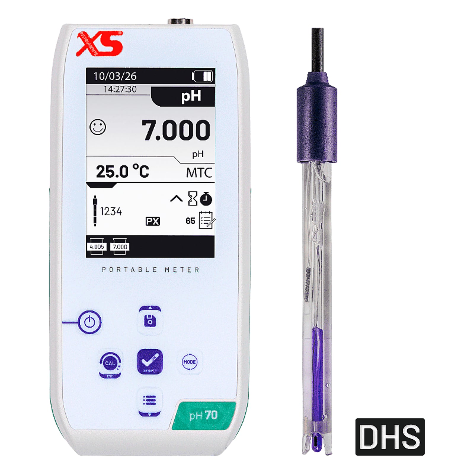 XS pH 70 NEX pHmetro portatile – Elettrodo 201 T DHS