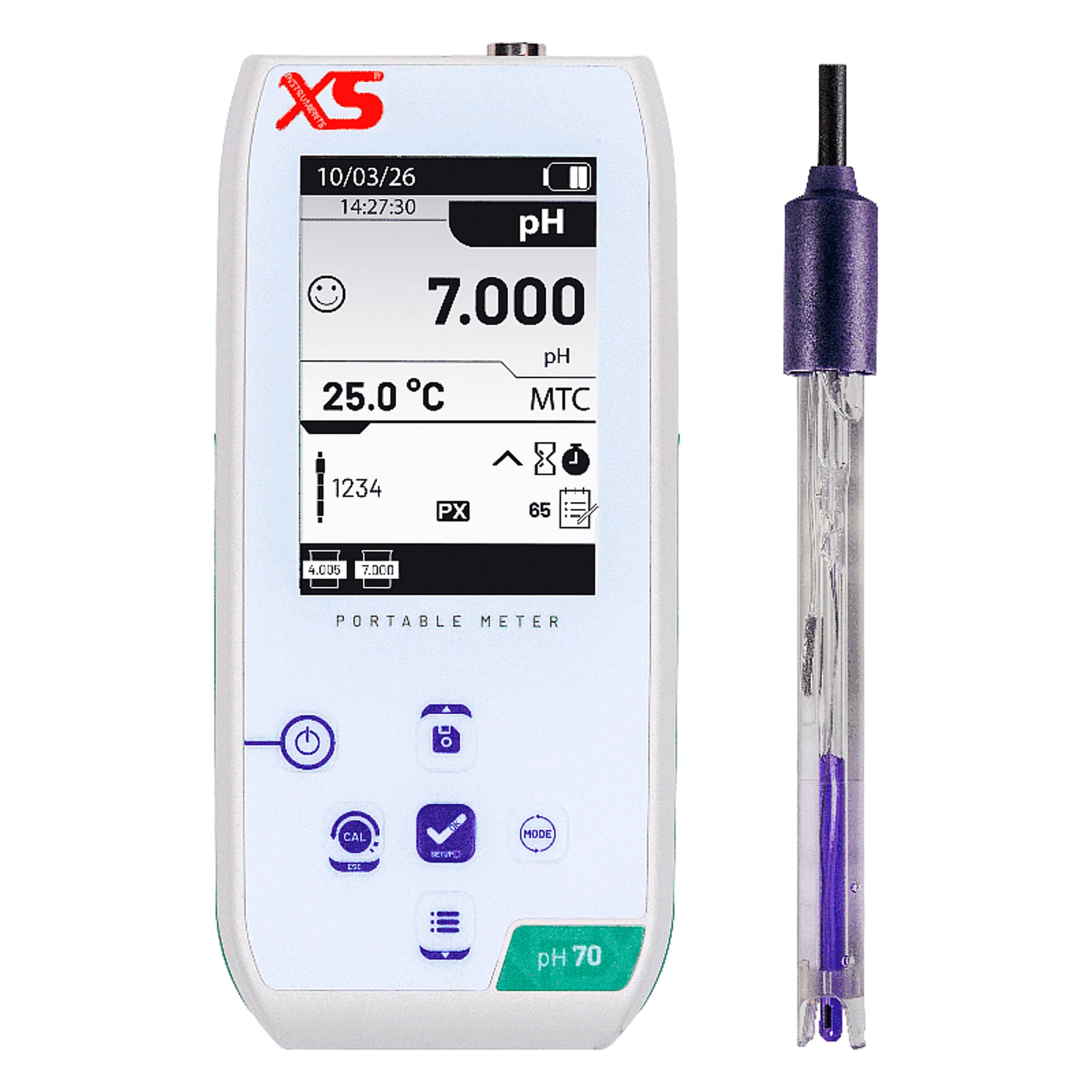 XS pH 70 NEX pHmetro portatile - Elettrodo 201 T