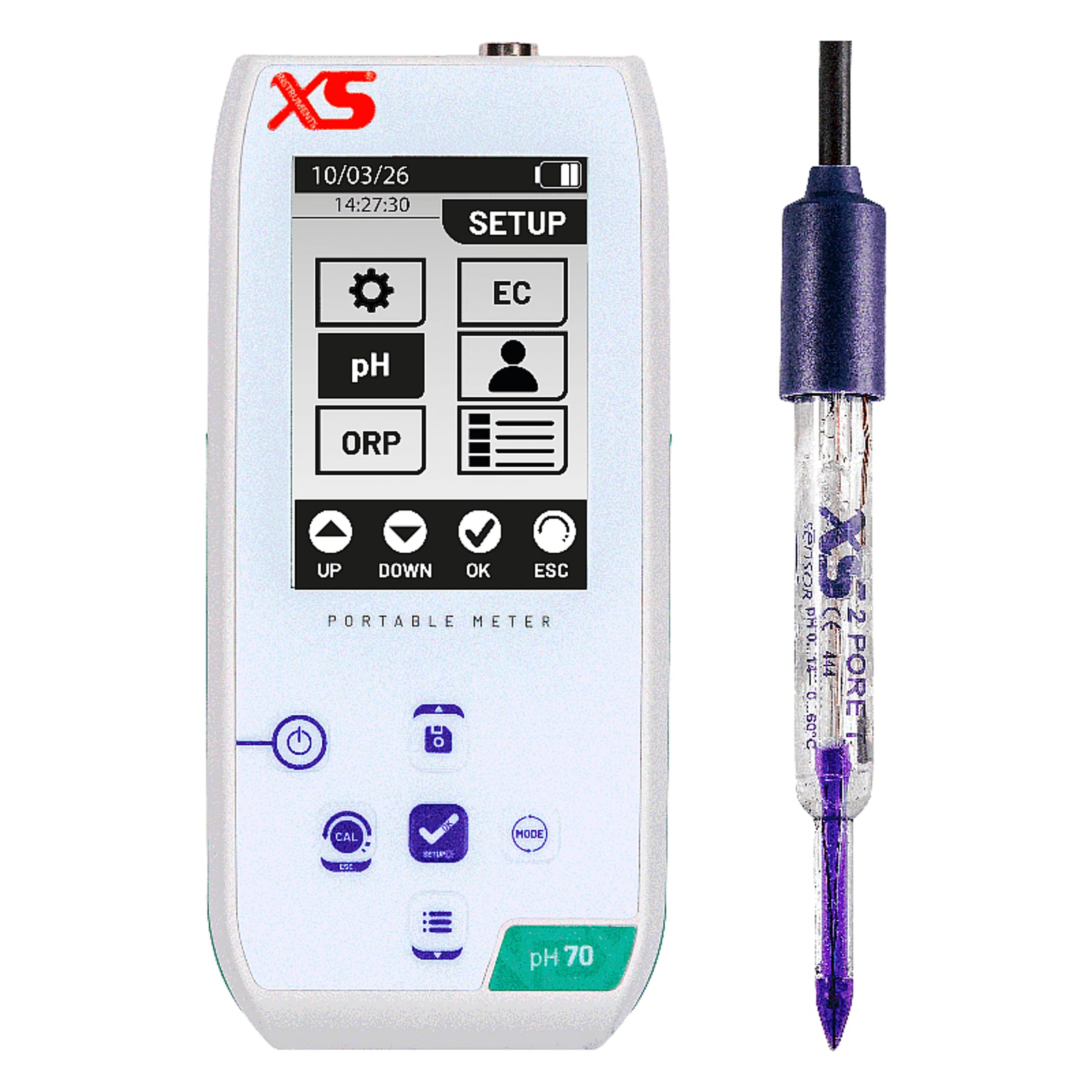 XS pH 70 NEX Food pHmetro portatile - Elettrodo 2 Pore T